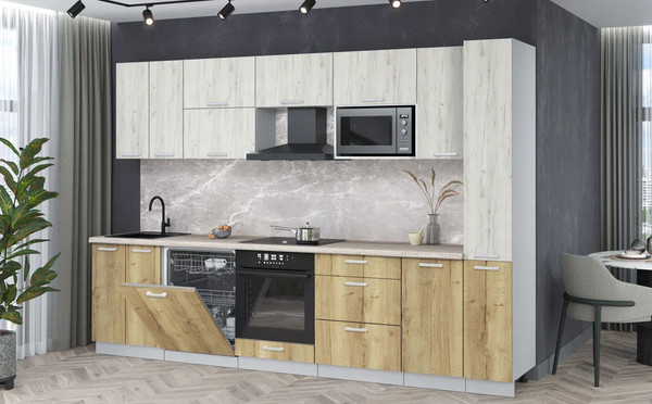 Кухонный гарнитур Интерлиния Мила Лайт 3.1-ПМ2