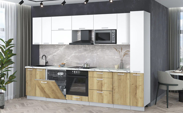 Кухонный гарнитур Интерлиния Мила Лайт 3.1-ПМ2