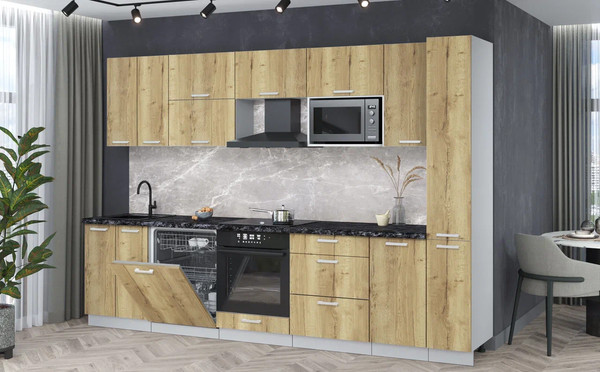 Кухонный гарнитур Интерлиния Мила Лайт 3.1-ПМ2