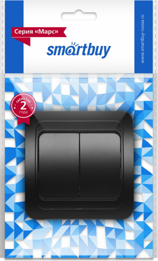 Выключатель SmartBuy Марс SBE-02b-10-SW2-0-c