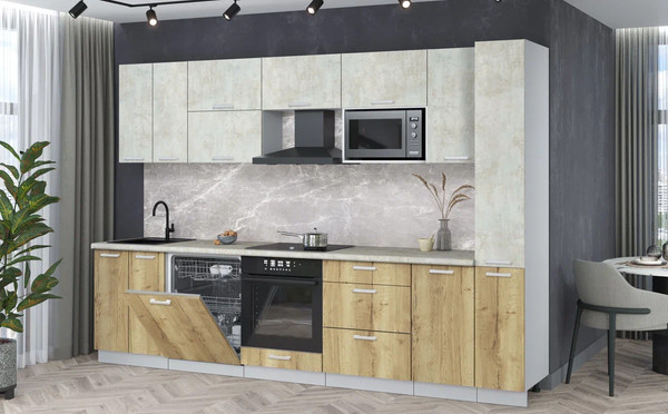 Кухонный гарнитур Интерлиния Мила Лайт 3.1-ПМ2