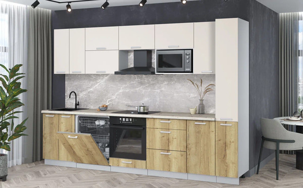 Кухонный гарнитур Интерлиния Мила Лайт 3.1-ПМ2