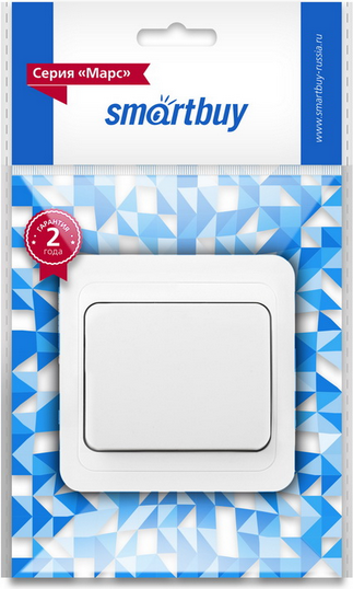 Выключатель SmartBuy Марс SBE-02w-10-SW1-0
