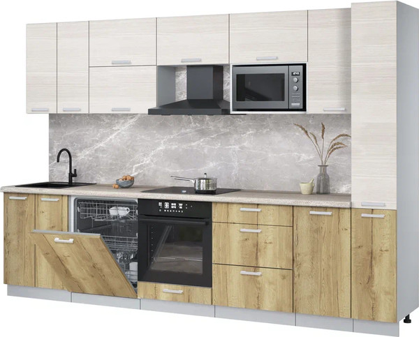 Кухонный гарнитур Интерлиния Мила Лайт 3.1-ПМ2 - фото