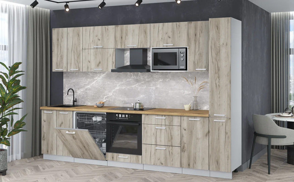 Кухонный гарнитур Интерлиния Мила Лайт 3.1-ПМ2