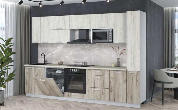 Кухонный гарнитур Интерлиния Мила Лайт 3.1-ПМ2