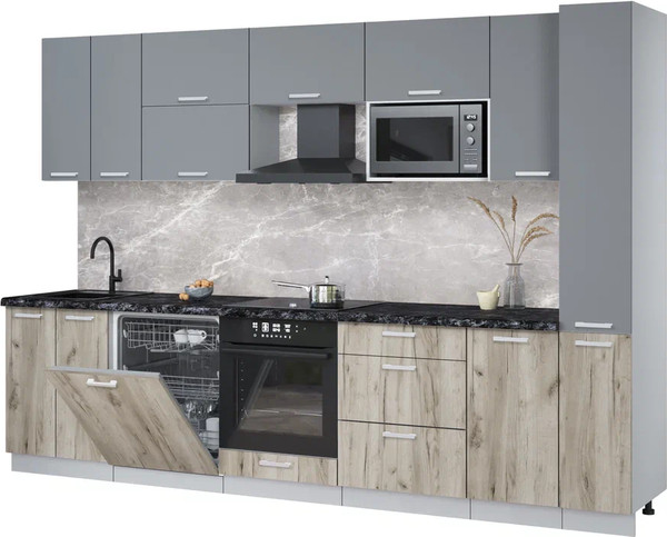 Кухонный гарнитур Интерлиния Мила Лайт 3.1-ПМ2 - фото