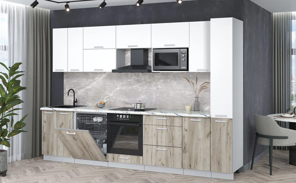 Кухонный гарнитур Интерлиния Мила Лайт 3.1-ПМ2