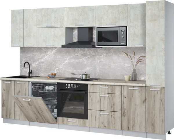 Кухонный гарнитур Интерлиния Мила Лайт 3.1-ПМ2 - фото