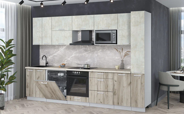 Кухонный гарнитур Интерлиния Мила Лайт 3.1-ПМ2