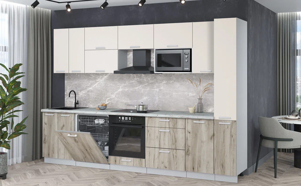 Кухонный гарнитур Интерлиния Мила Лайт 3.1-ПМ2