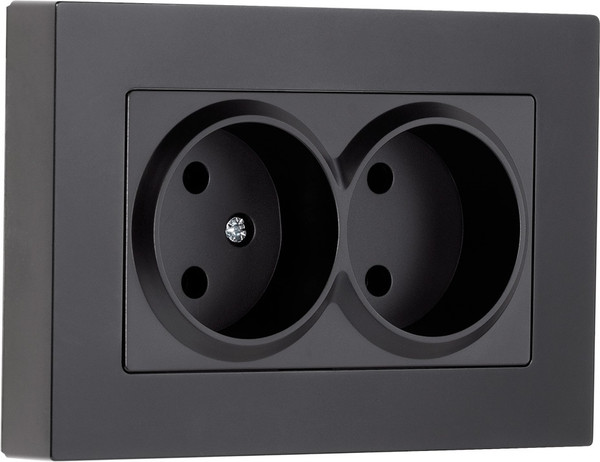 Рамка для выключателей и розеток SmartBuy Нептун SBE-06b-Twin-FR