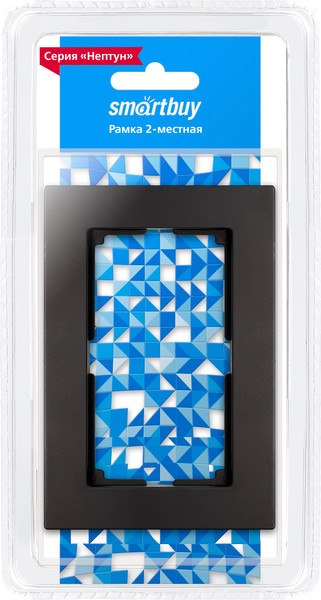Рамка для выключателей и розеток SmartBuy Нептун SBE-06b-Twin-FR