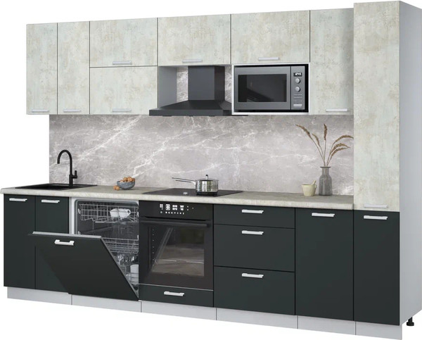 Кухонный гарнитур Интерлиния Мила Лайт 3.1-ПМ2 - фото