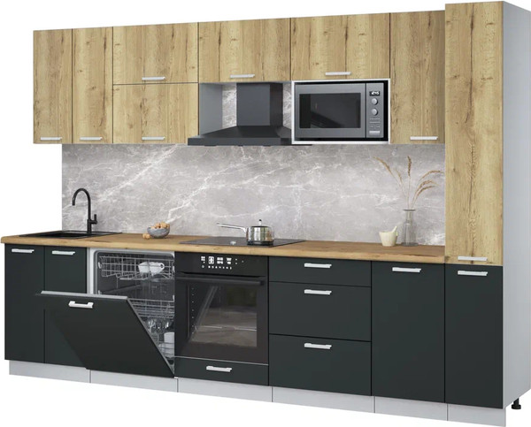 Кухонный гарнитур Интерлиния Мила Лайт 3.1-ПМ2 - фото