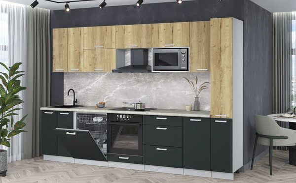 Кухонный гарнитур Интерлиния Мила Лайт 3.1-ПМ2