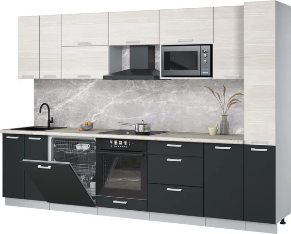 Кухонный гарнитур Интерлиния Мила Лайт 3.1-ПМ2 - фото