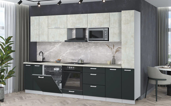 Кухонный гарнитур Интерлиния Мила Лайт 3.1-ПМ2