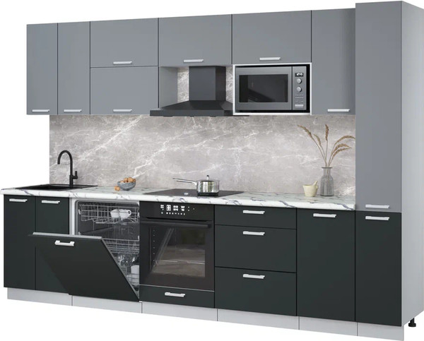 Кухонный гарнитур Интерлиния Мила Лайт 3.1-ПМ2 - фото