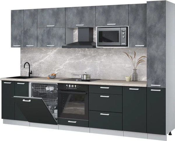 Кухонный гарнитур Интерлиния Мила Лайт 3.1-ПМ2 - фото