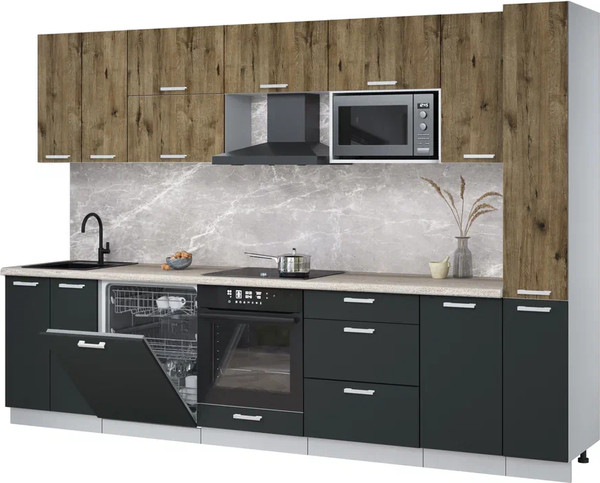 Кухонный гарнитур Интерлиния Мила Лайт 3.1-ПМ2 - фото