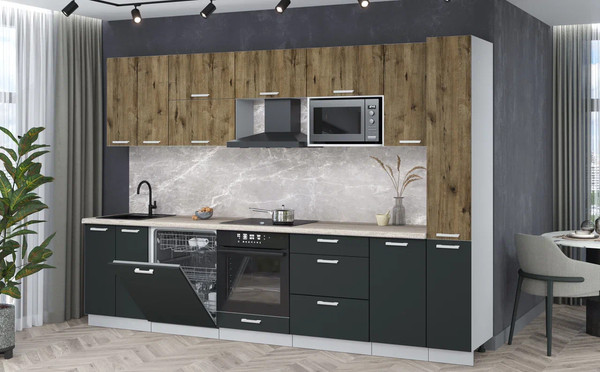 Кухонный гарнитур Интерлиния Мила Лайт 3.1-ПМ2