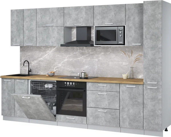 Кухонный гарнитур Интерлиния Мила Лайт 3.1-ПМ2 - фото