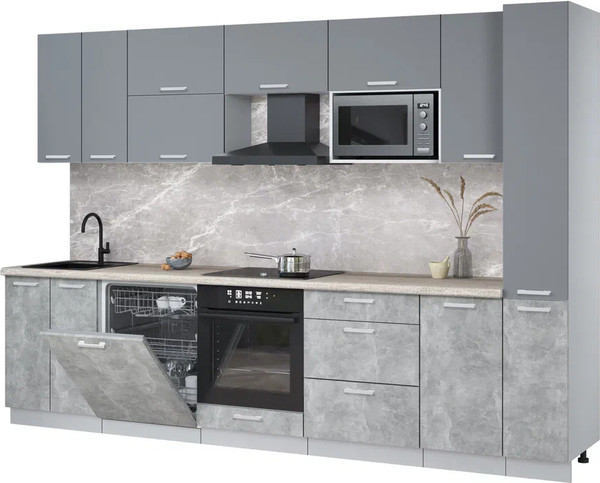 Кухонный гарнитур Интерлиния Мила Лайт 3.1-ПМ2 - фото