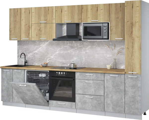 Кухонный гарнитур Интерлиния Мила Лайт 3.1-ПМ2 - фото