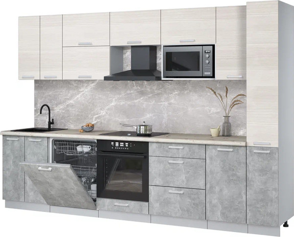 Кухонный гарнитур Интерлиния Мила Лайт 3.1-ПМ2 - фото