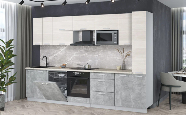 Кухонный гарнитур Интерлиния Мила Лайт 3.1-ПМ2