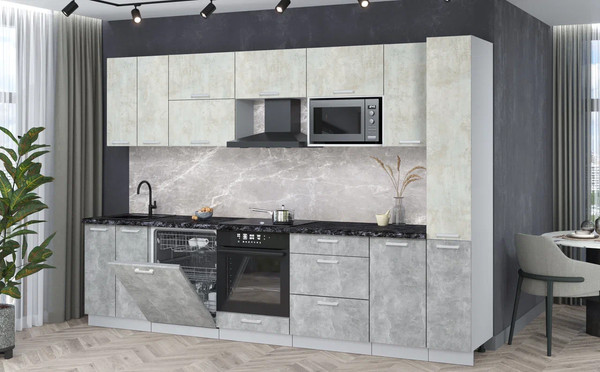 Кухонный гарнитур Интерлиния Мила Лайт 3.1-ПМ2