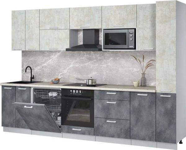 Кухонный гарнитур Интерлиния Мила Лайт 3.1-ПМ2 - фото