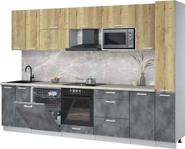 Кухонный гарнитур Интерлиния Мила Лайт 3.1-ПМ2 - фото