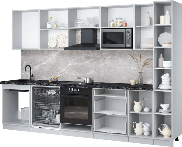 Кухонный гарнитур Интерлиния Мила Лайт 3.1-ПМ2