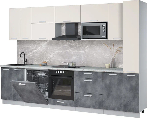 Кухонный гарнитур Интерлиния Мила Лайт 3.1-ПМ2 - фото