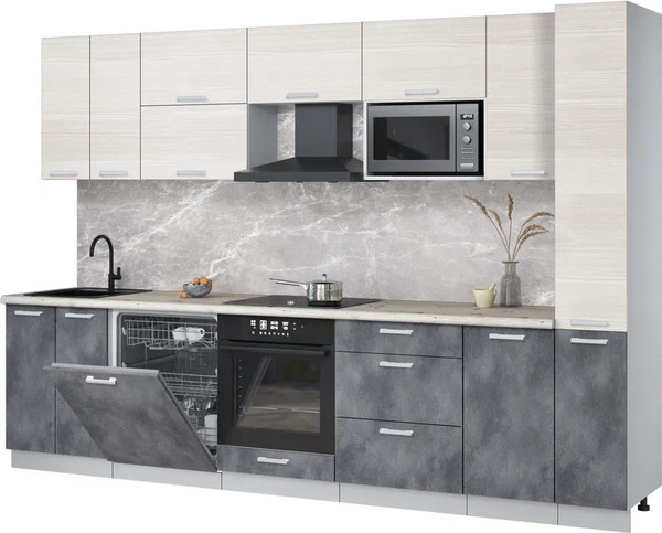 Кухонный гарнитур Интерлиния Мила Лайт 3.1-ПМ2 - фото