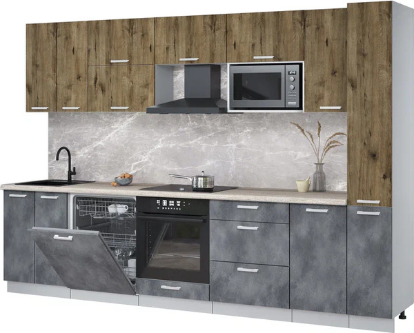 Кухонный гарнитур Интерлиния Мила Лайт 3.1-ПМ2 - фото