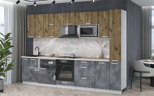 Кухонный гарнитур Интерлиния Мила Лайт 3.1-ПМ2