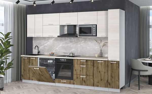 Кухонный гарнитур Интерлиния Мила Лайт 3.1-ПМ2