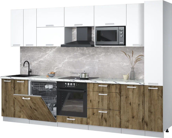 Кухонный гарнитур Интерлиния Мила Лайт 3.1-ПМ2 - фото