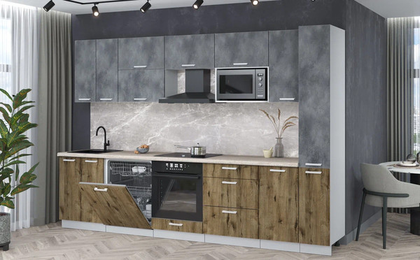 Кухонный гарнитур Интерлиния Мила Лайт 3.1-ПМ2