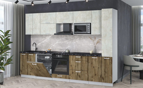 Кухонный гарнитур Интерлиния Мила Лайт 3.1-ПМ2