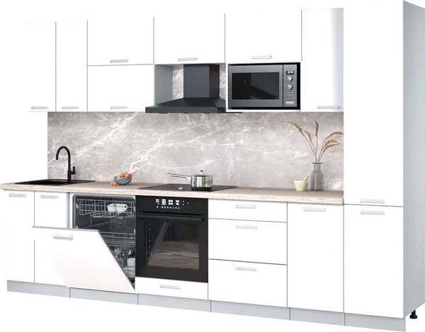 Кухонный гарнитур Интерлиния Мила Лайт 3.2-ПМ2 - фото