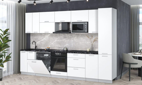 Кухонный гарнитур Интерлиния Мила Лайт 3.2-ПМ2