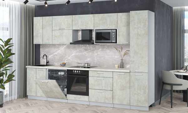 Кухонный гарнитур Интерлиния Мила Лайт 3.2-ПМ2