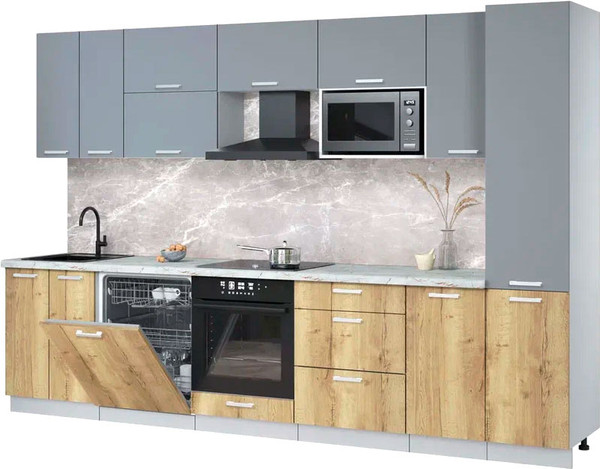 Кухонный гарнитур Интерлиния Мила Лайт 3.2-ПМ2 - фото