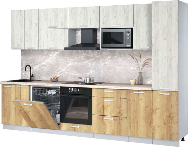 Кухонный гарнитур Интерлиния Мила Лайт 3.2-ПМ2 - фото