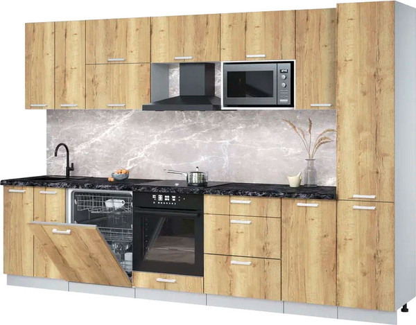 Кухонный гарнитур Интерлиния Мила Лайт 3.2-ПМ2 - фото