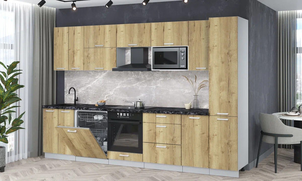 Кухонный гарнитур Интерлиния Мила Лайт 3.2-ПМ2